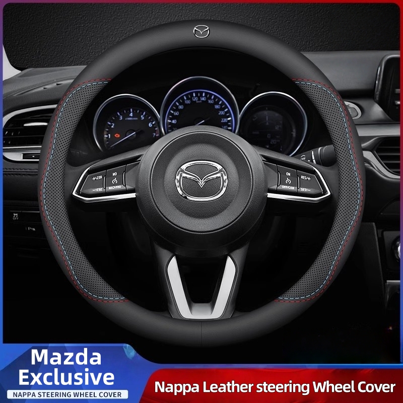 Car Steering Wheel Cover Anti Slip Breathable - หนังพวงมาลัยรถพวงมาลัยรถ Anti SLIP 38 ซม.สําหรับ MAZDA