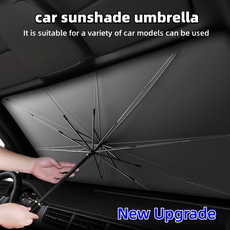 Car Sunshade Windshield Umbrella Foldable - อุปกรณ์บังแดดกระจกรถยนต์แบบพับได้อเนกประสงค์ อุปกรณ์เสริมภายในรถยนต์ ร่มบังแดดหน้ารถ