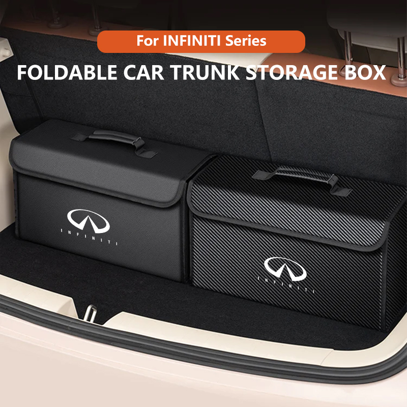Car Trunk Organizer Foldable Storage Box - กล่องจัดระเบียบท้ายรถแบบพับได้ อุปกรณ์จัดเก็บของในรถยนต์ สำหรับ Infiniti Q70L QX50