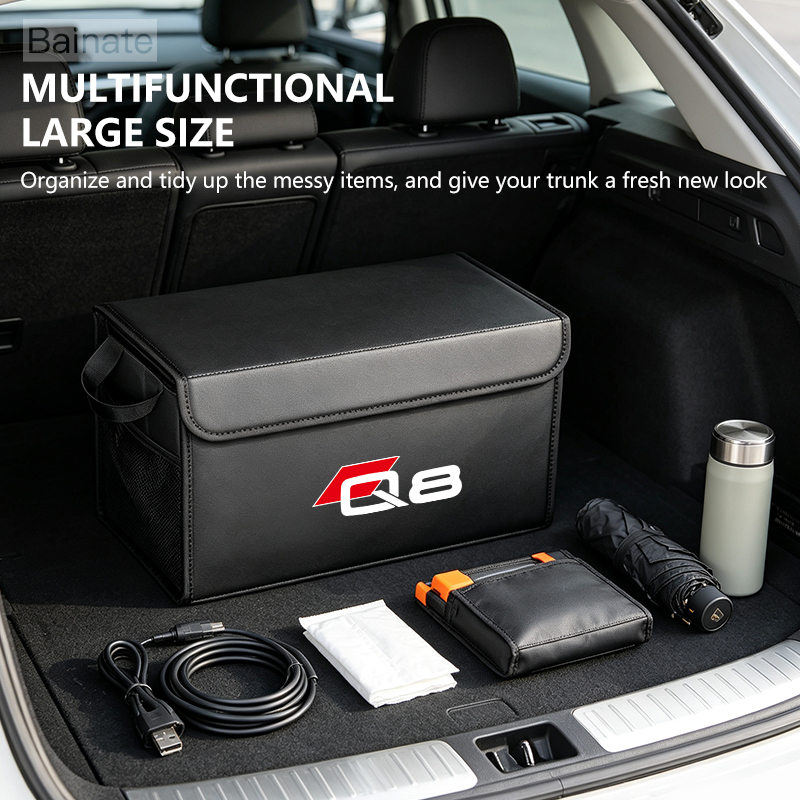 Car Trunk Organizer Foldable Storage Box - กล่องเก็บของท้ายรถสำหรับ AUDI Q8 GET 4mn;4mt 2018-2025