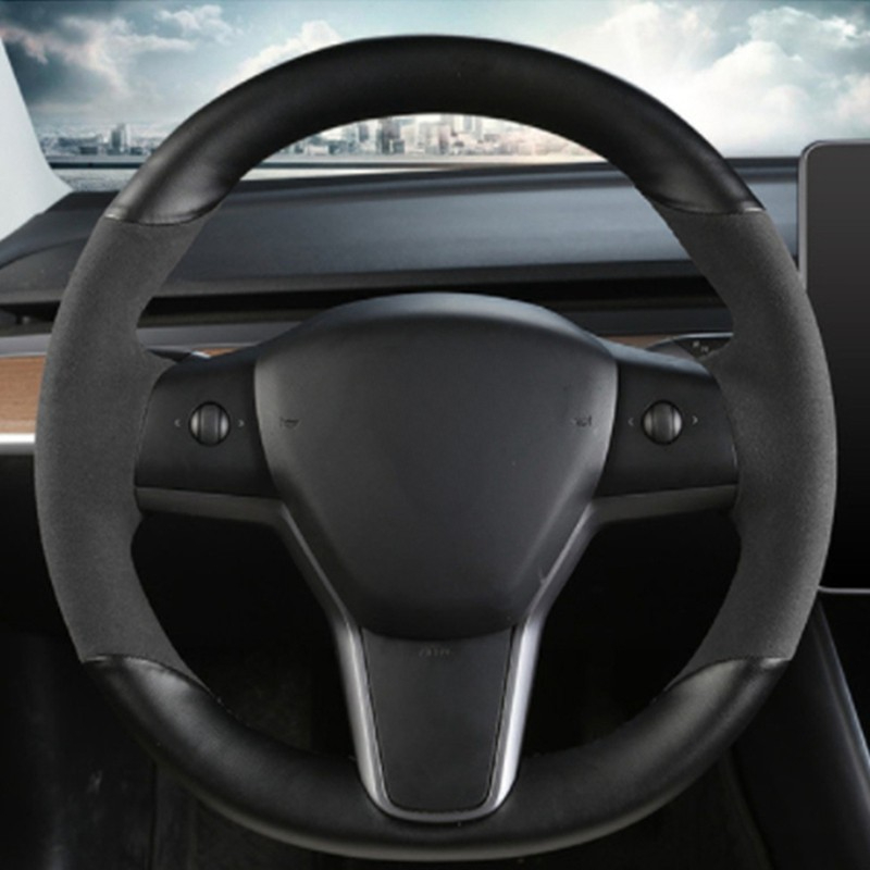 HAND-stitched Anti-SLIP คาร์บอ - Car Steering Wheel Cover Anti Slip Breathable บทวิจารณ์และราคา