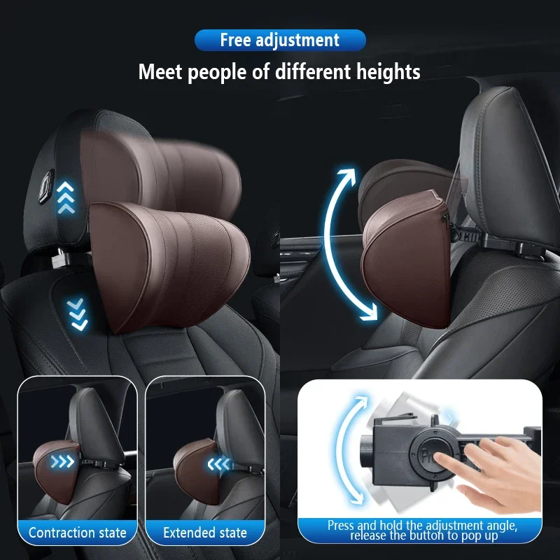 รถหนังที่นั่งเบาะรองศีรษะ Mult - Memory Foam Car Neck Pillow Lumbar Support บทวิจารณ์และราคา