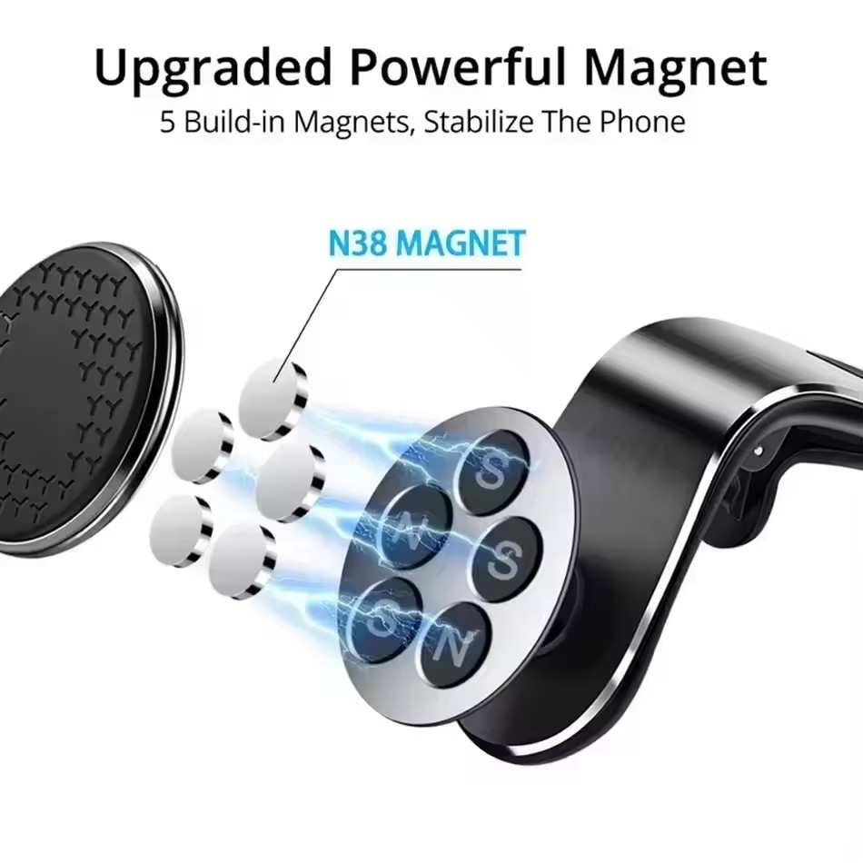 ที่ยึดโทรศัพท์ในรถยนต์แบบแม่เห - Magnetic Phone Holder For Car Vent บทวิจารณ์และราคา