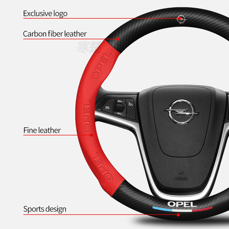 สำหรับ Opel OPCline ASTRA CORS - Car Steering Wheel Cover Anti Slip Breathable บทวิจารณ์และราคา