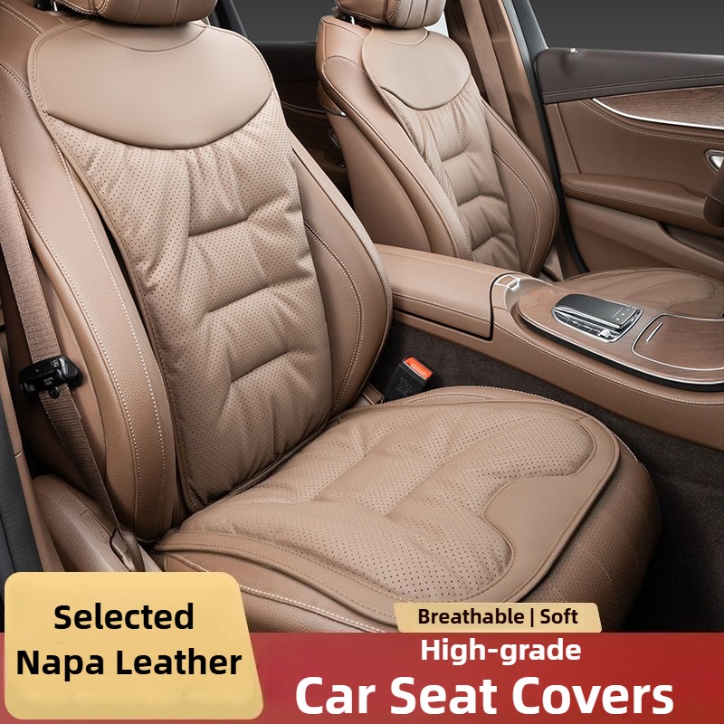ผ้าคลุมเบาะรถยนต์หนัง Nappa นุ - Leather Car Seat Covers Full Set Universal บทวิจารณ์และราคา