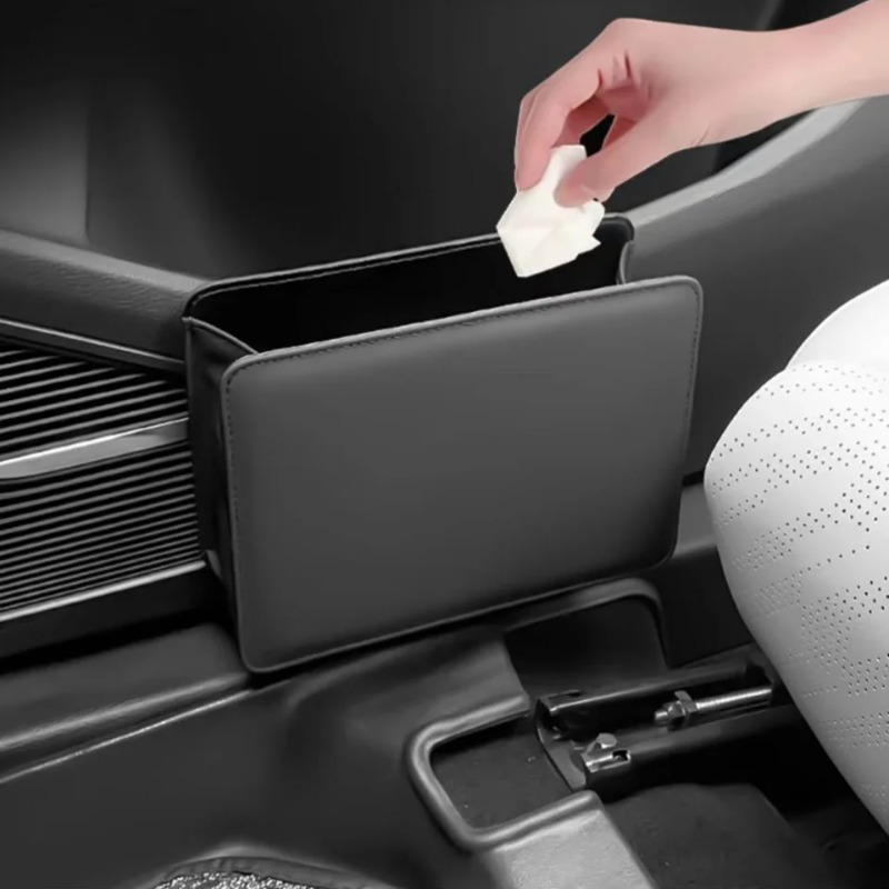 ถังขยะในรถยนต์ กล่องเก็บของติด - Waterproof Car Trash Can With Lid บทวิจารณ์และราคา