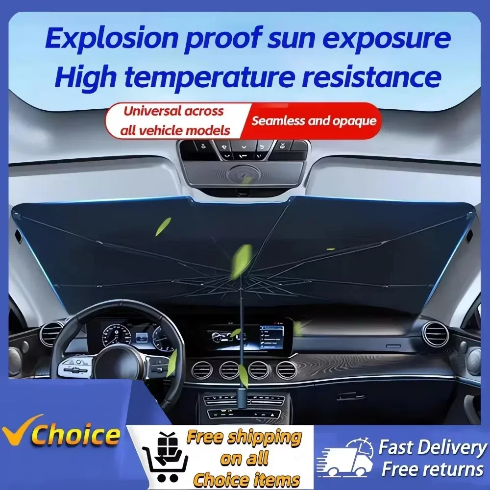 ร่มบังแดดรถยนต์ ร่มกันแดดหน้าร - Car Sunshade Windshield Umbrella Foldable บทวิจารณ์และราคา