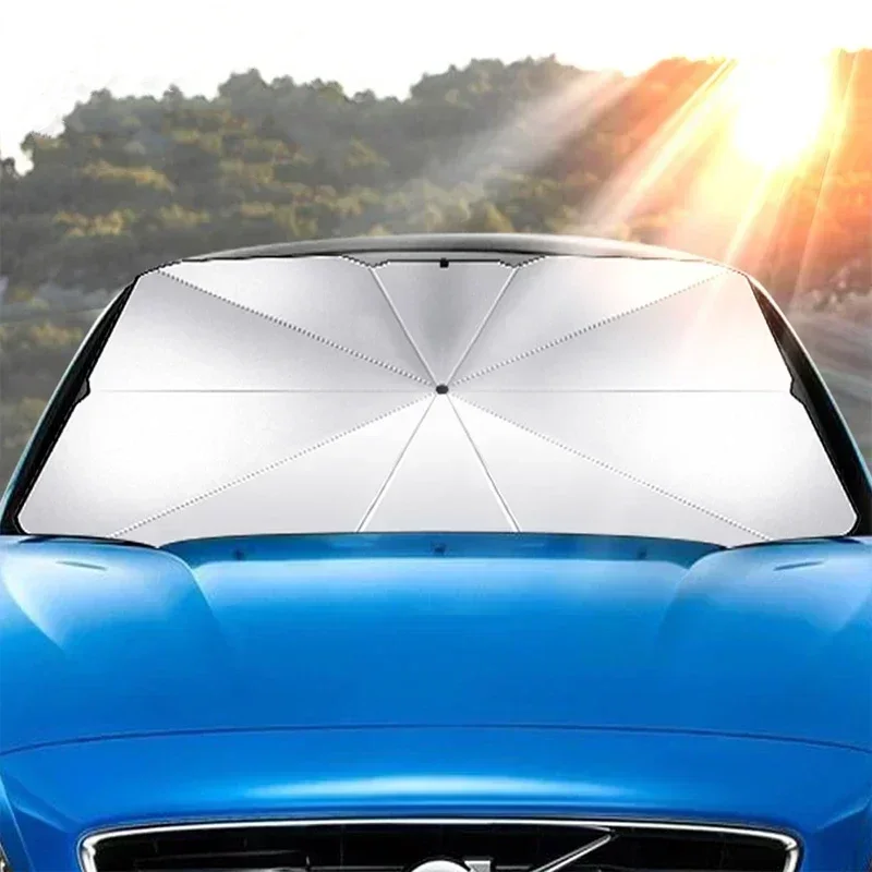 ร่มบังแดดรถยนต์ ร่มกันแดดหน้าร - Car Sunshade Windshield Umbrella Foldable บทวิจารณ์และราคา
