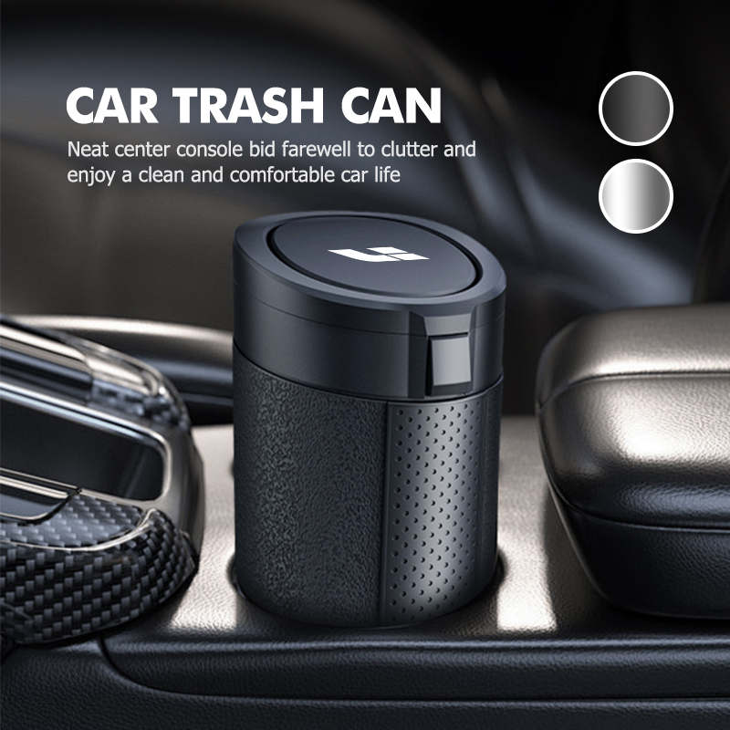 ถังขยะในรถยนต์ทนทานกันน้ำ ABS  - Waterproof Car Trash Can With Lid บทวิจารณ์และราคา