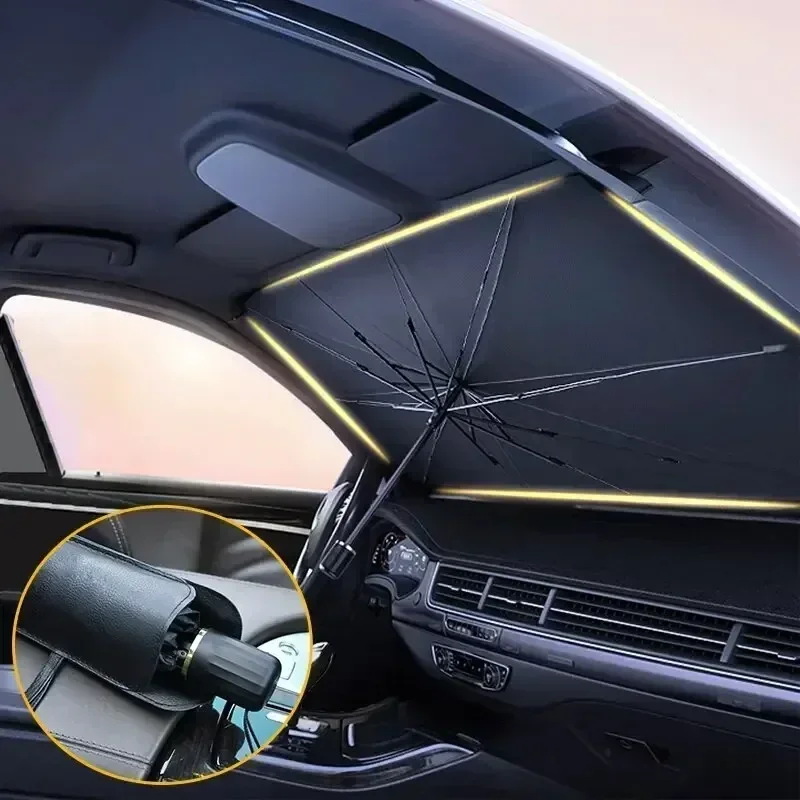แผ่นบังแดดหน้ารถแบบพับได้ ป้อง - Car Sunshade Windshield Umbrella Foldable บทวิจารณ์และราคา