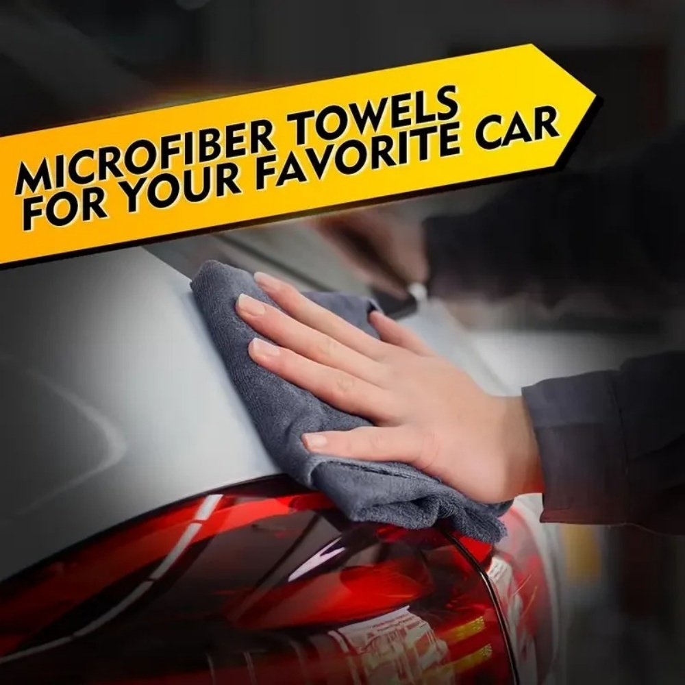 ผ้าไมโครไฟเบอร์สีดำ ผ้าเช็ดทำค - Microfiber Car Drying Towel Super Absorbent บทวิจารณ์และราคา