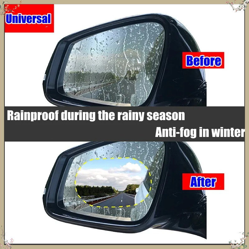 2 ชิ้นฟิล์มกระจกมองหลังรถยนต์ป - Anti Glare Car Rearview Mirror Film บทวิจารณ์และราคา