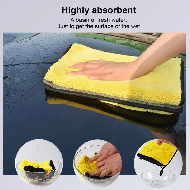 ผ้าไมโครไฟเบอร์สำหรับทำความสะอ - Microfiber Car Drying Towel Super Absorbent บทวิจารณ์และราคา