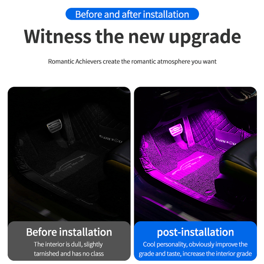ไฟตกแต่งภายในรถยนต์ ไฟสร้างบรร - Led Ambient Interior Car Lights App Control บทวิจารณ์และราคา