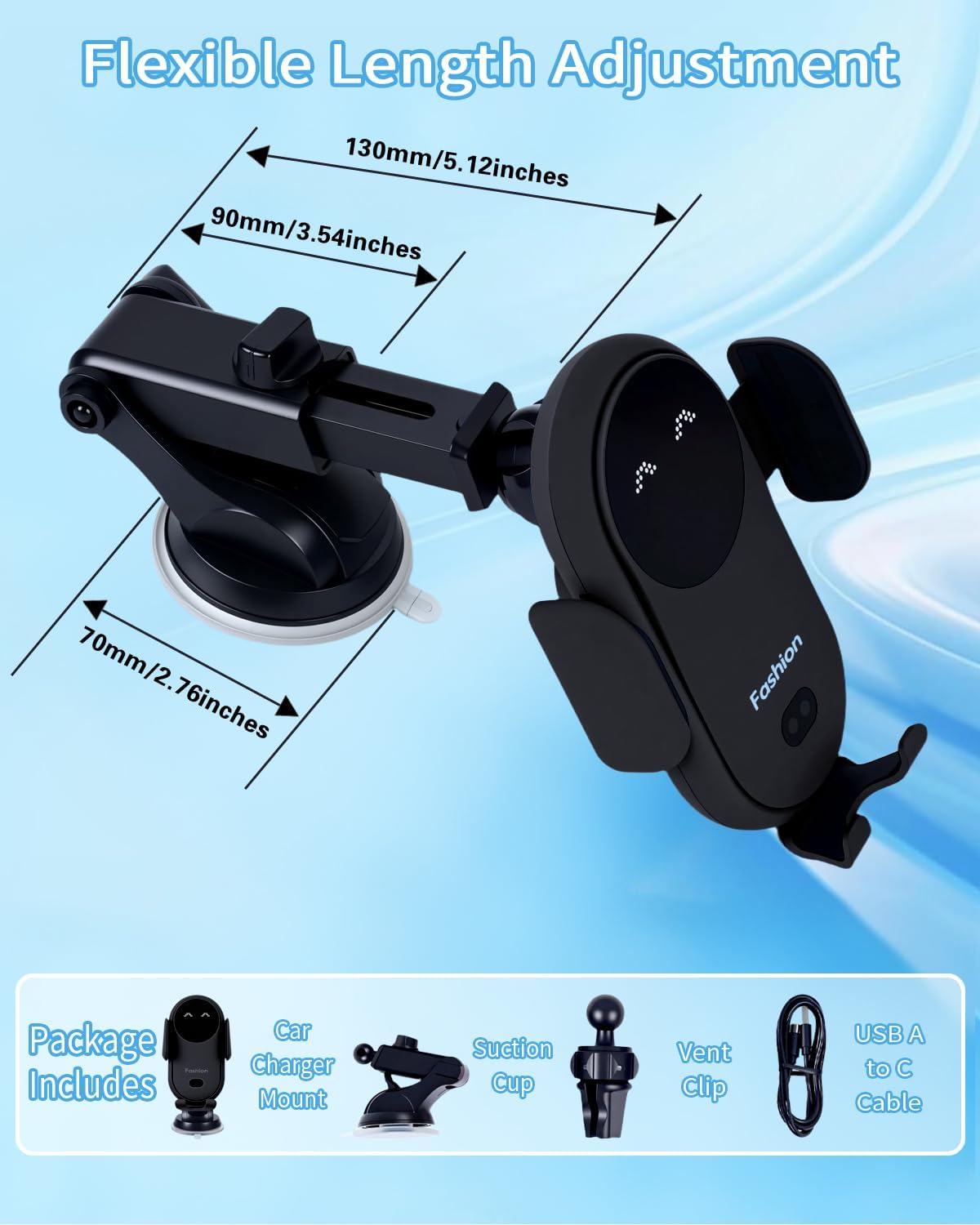 แท่นชาร์จไร้สายในรถยนต์ ชาร์จเ - Wireless Car Charger Mount Fast Charging บทวิจารณ์และราคา