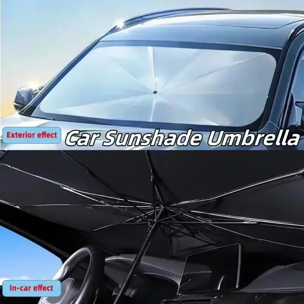 ม่านบังแดดรถยนต์แบบพับได้ ร่มบ - Car Sunshade Windshield Umbrella Foldable บทวิจารณ์และราคา