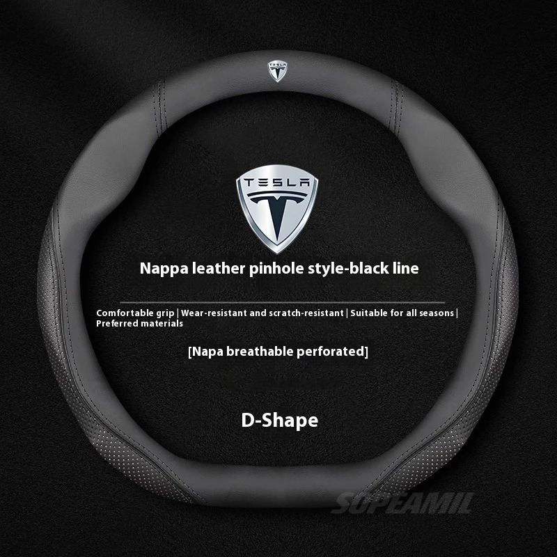 Tesla รุ่น 3 รุ่น Y รุ่น S รุ่ - Car Steering Wheel Cover Anti Slip Breathable บทวิจารณ์และราคา