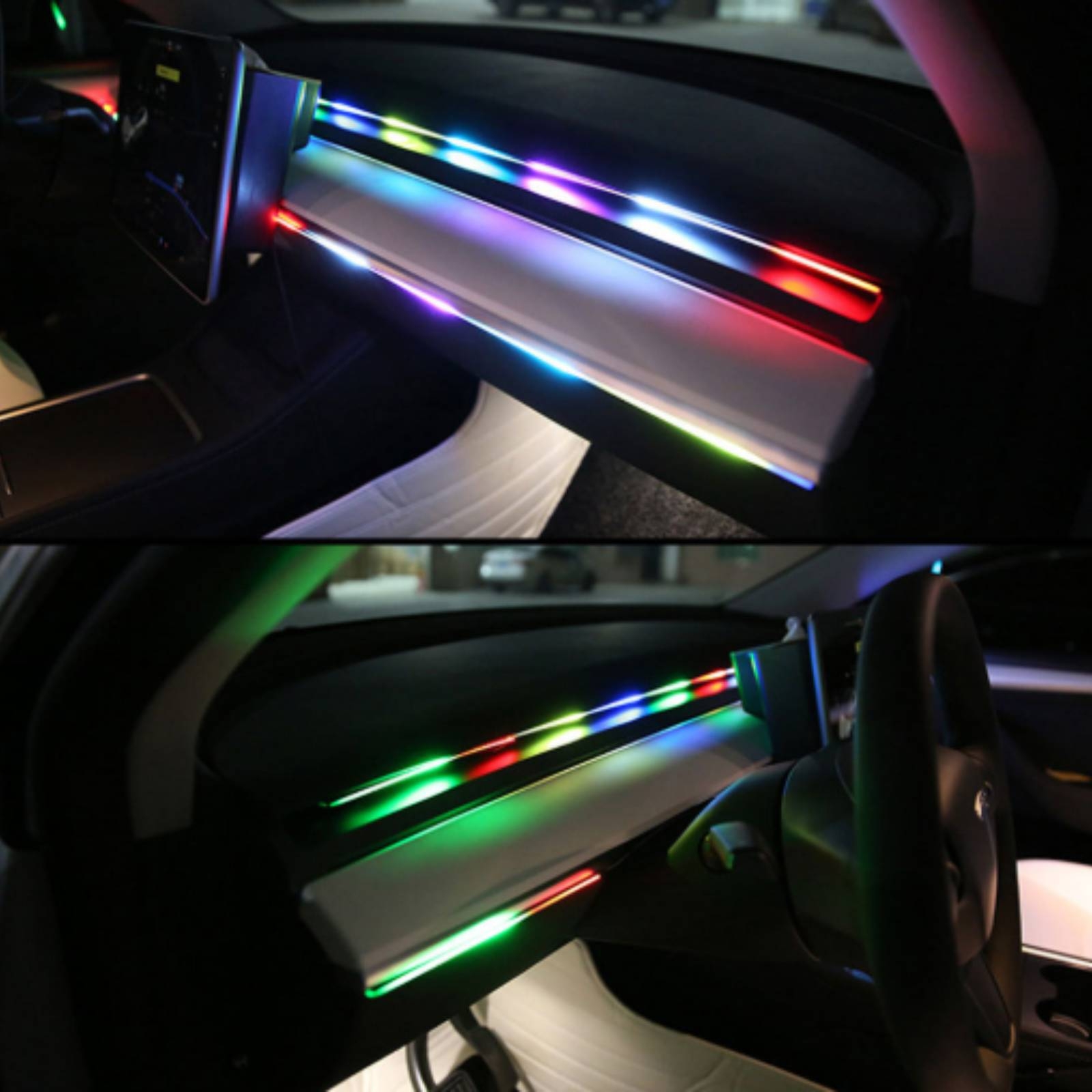 ไฟ LED อะคริลิคตกแต่งภายในรถยน - Led Ambient Interior Car Lights App Control บทวิจารณ์และราคา