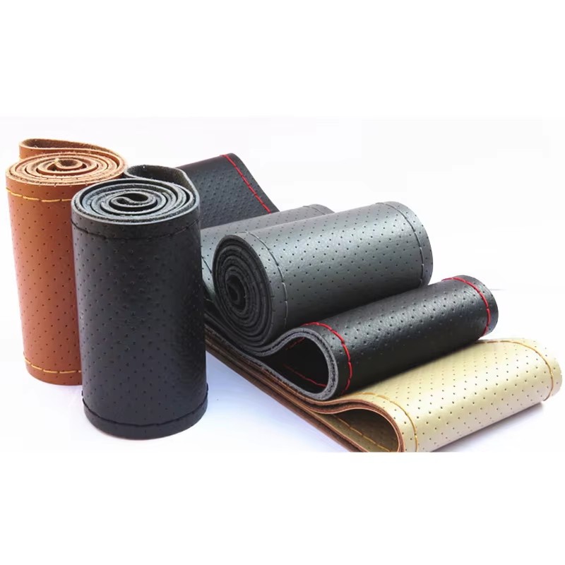 ใหม่ 36 38 40 ซม.ของแท้หนังพวง - Car Steering Wheel Cover Anti Slip Breathable บทวิจารณ์และราคา