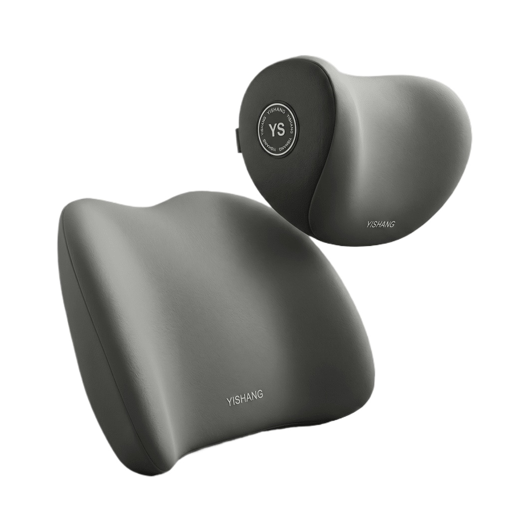 หมอนรองศีรษะและหมอนรองหลังส่วน - Memory Foam Car Neck Pillow Lumbar Support บทวิจารณ์และราคา